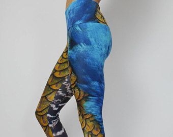 Arctic Flamingo yogaleggings bij Etsy.com
